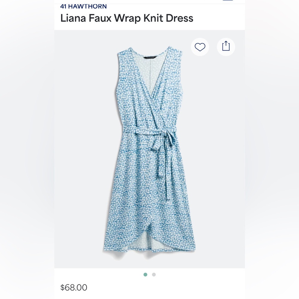 41 Hawthorn Blue and White Patterned Midi Dress
